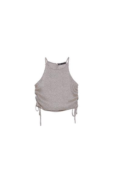 CROPPED TOP WITH GATHERED DETAILS