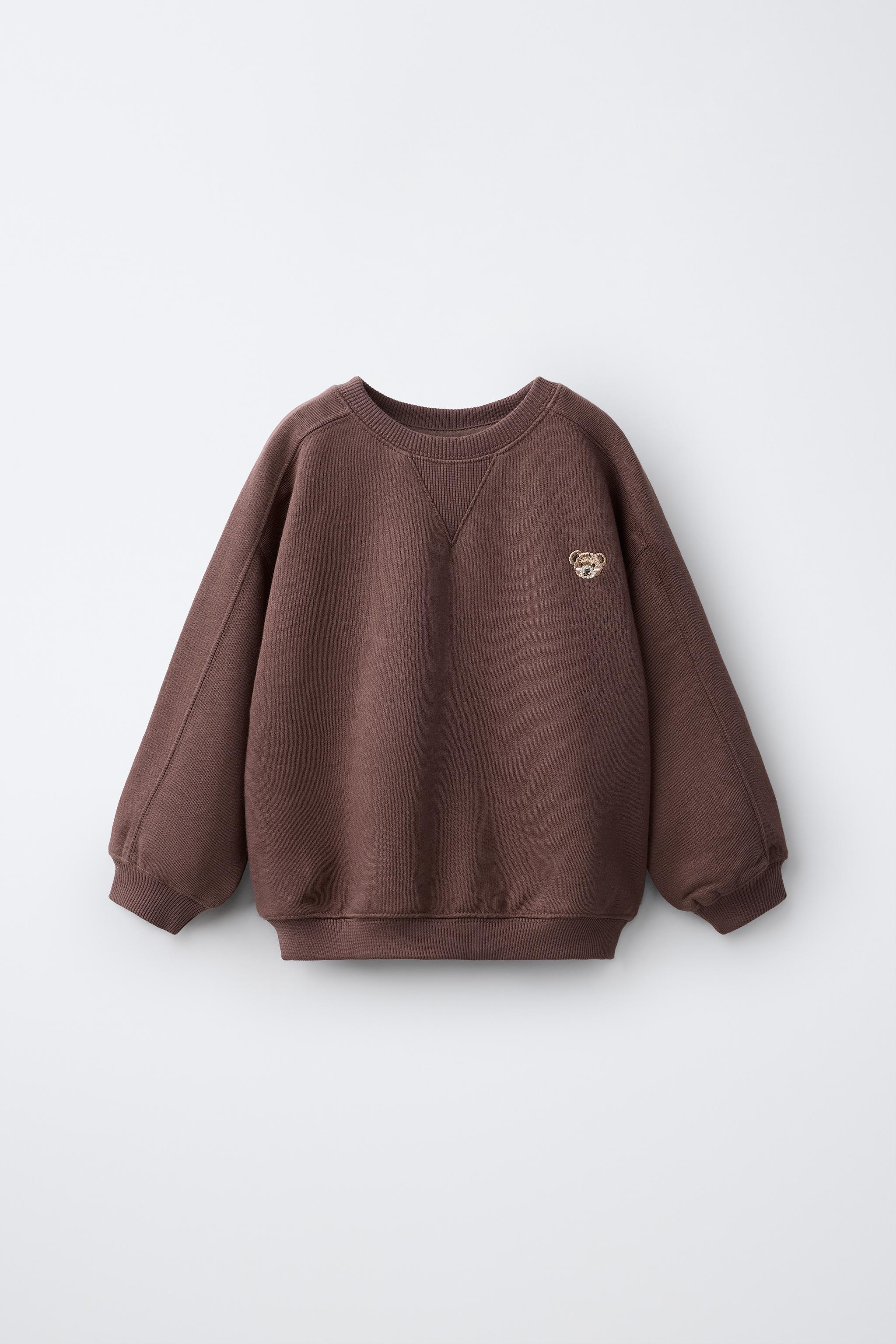 BEAR EMBROIDERED SWEATSHIRT