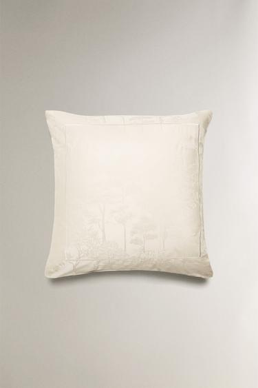 SATEEN JACQUARD PILLOWCASE - Oyster-white by Zara - Image 1