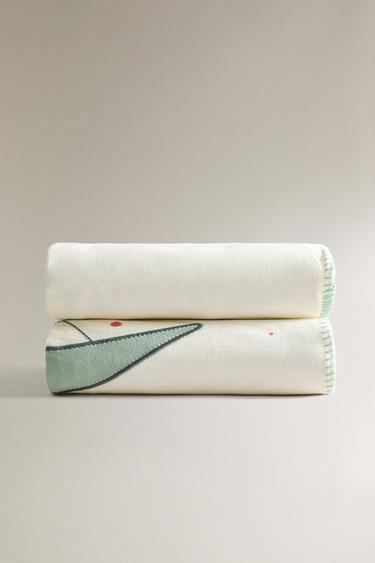 CHILDREN'S COTTON BLANKET WITH SPACE APPLIQUÉ - Multicoloured by Zara - Image 1