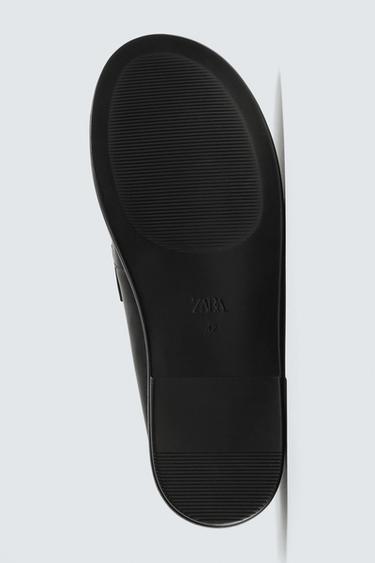 LEATHER MULE LOAFERS - Black by Zara - Image 3