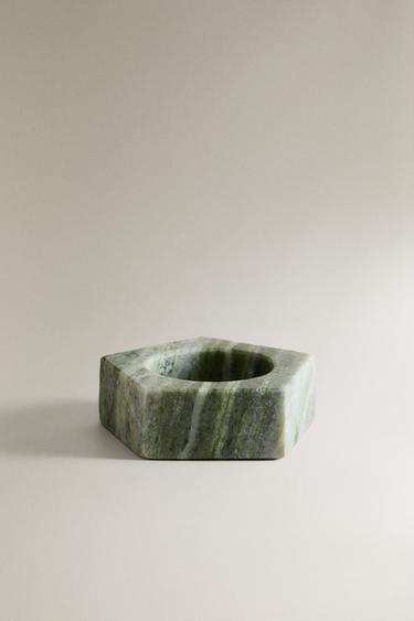 MARBLE STAR TEALIGHT HOLDER - Blue by Zara