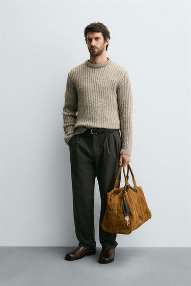 RIBBED TEXTURED JUMPER - Green / Blue by Zara - Image 0