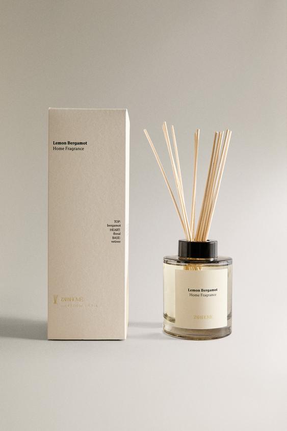 (200 ML) DIFUSOR DE AMBIENTE COM VARETAS LEMON BERGAMOT - branco da Zara - Imagem 0