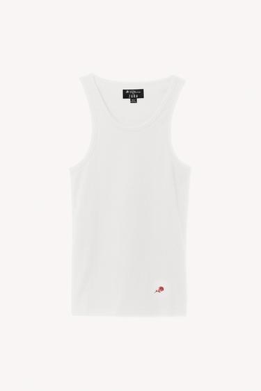 Zara WILLY CHAVARRIA X ZARA RIBBED TANK TOP - White