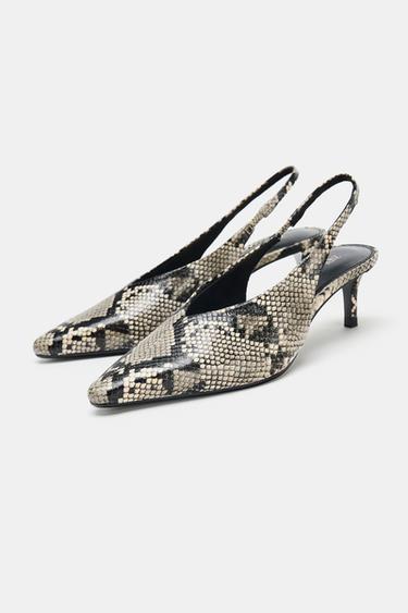 ANIMAL PRINT SLINGBACK SHOES - Snakeskin by Zara - Image 2