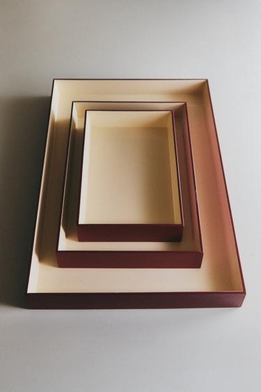 LACQUERED NESTING TRAY I COLIN KING - Ecru by Zara
