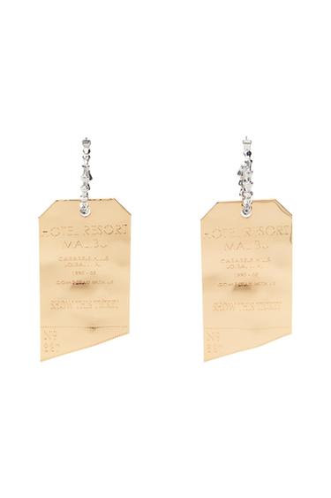 PLAQUE EARRINGS WITH TEXT