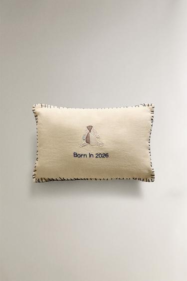 BABYKISSEN LEINEN HASE - Bunt von Zara