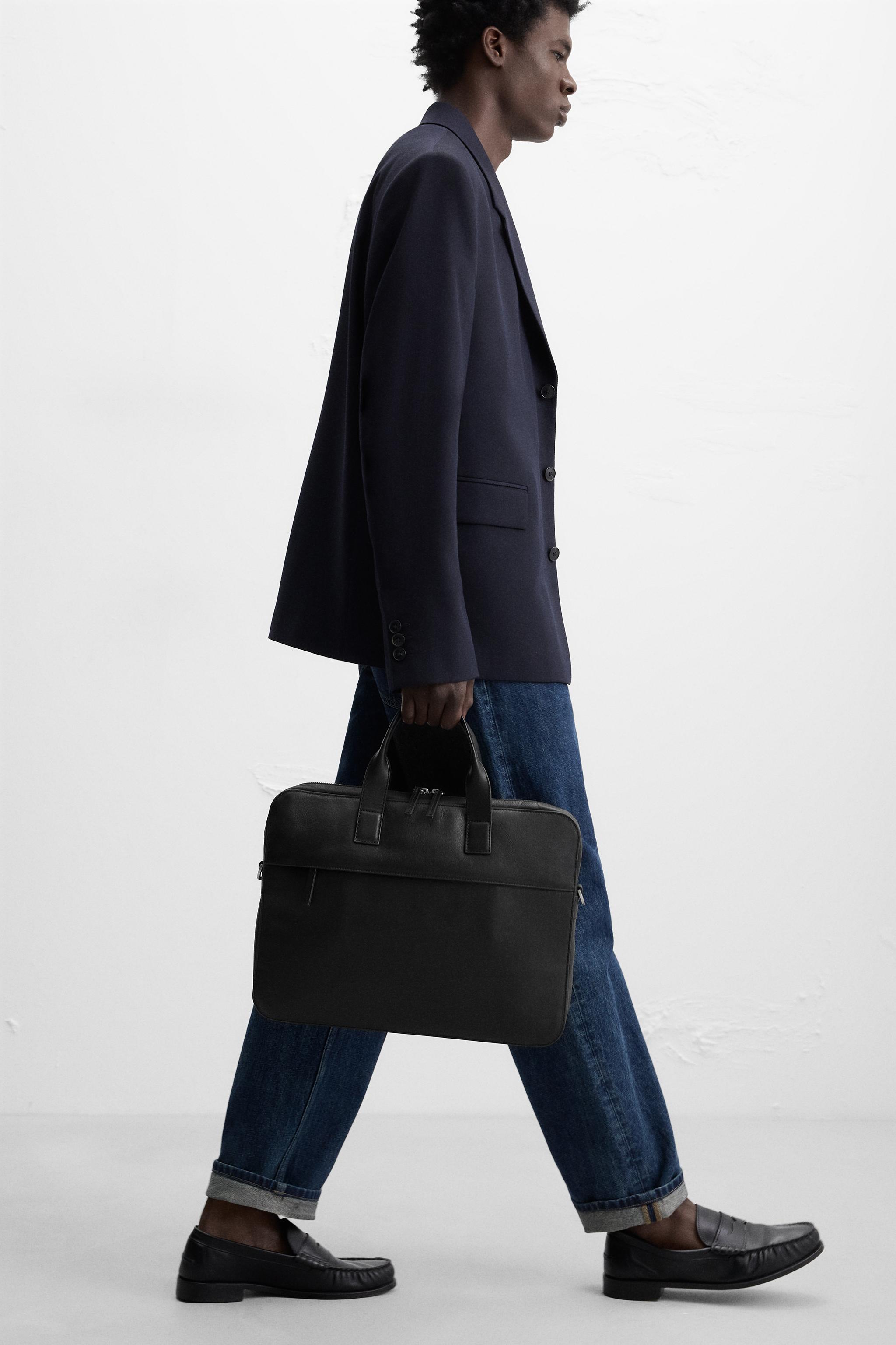 レザーブリーフケース - ブラック | ZARA Japan / 日本