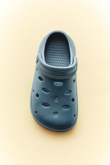 RUBBERISED CLOGS - Navy Blue by Zara