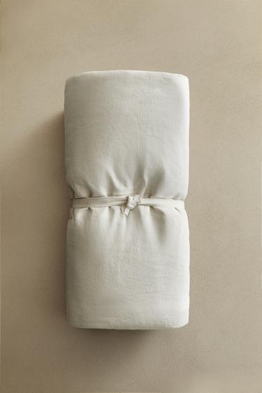 WASHED LINEN TOPPER - Oyster-white by Zara - Image 0