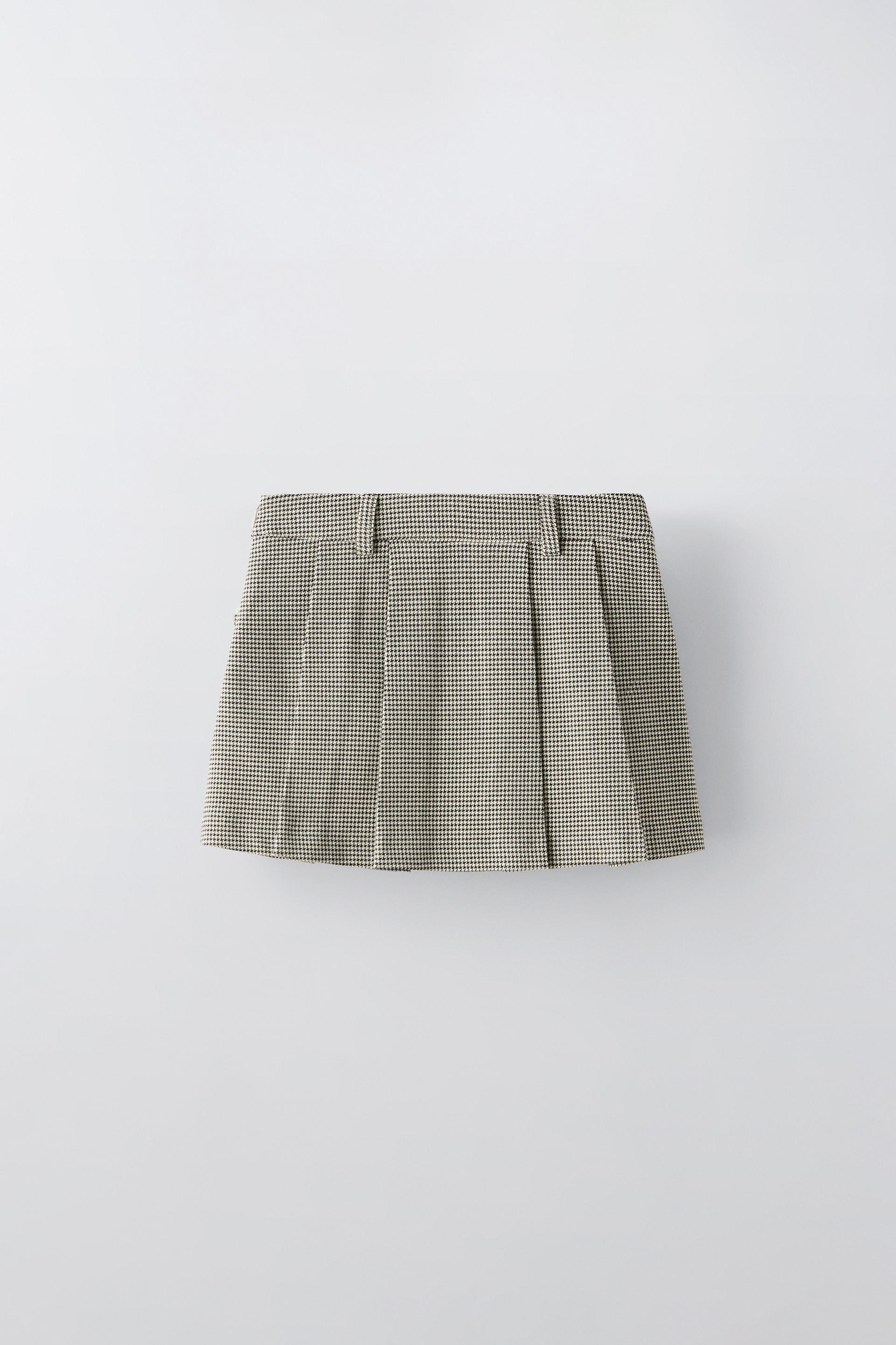 HOUNDSTOOTH BOW SKIRT