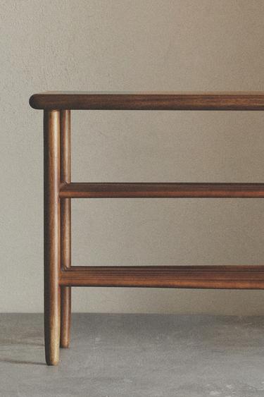 ACACIA WOOD SHOE BENCH - Brown by Zara