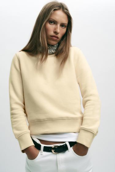 BASIC COTTON SWEATSHIRT - Yellow by Zara