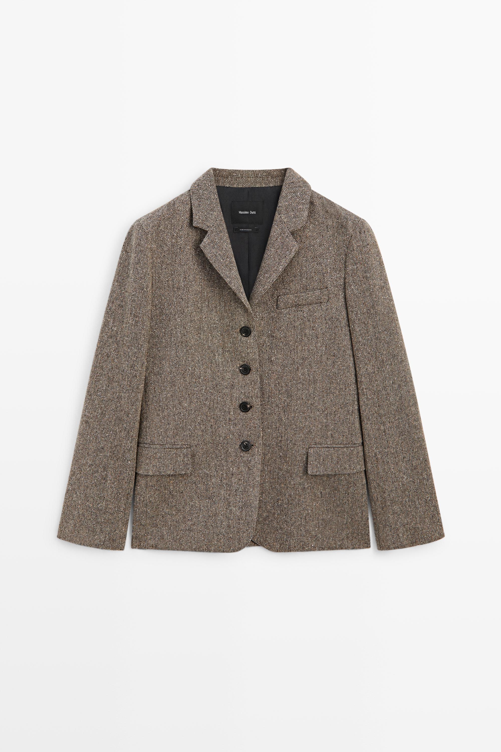 Veste courte en laine mélangée