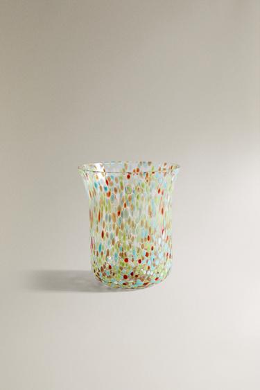 VEELKLEURIG DRINKGLAS - BLAUWGROEN van Zara - Afbeelding 0