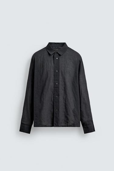 FLUID DENIM SHIRT - Petrol blue by Zara