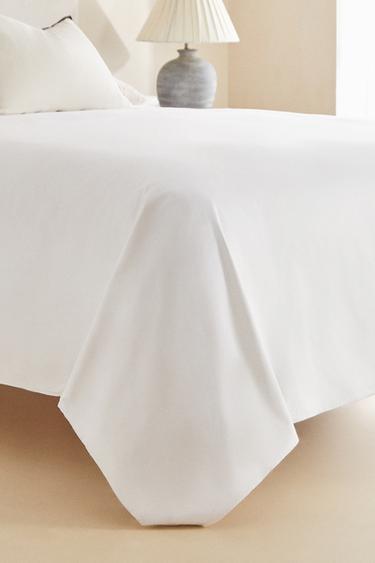 SATEEN DUVET COVER (500 THREAD COUNT) - White by Zara