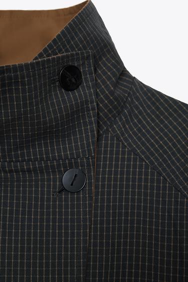 ZW COLLECTION REVERSIBLE SHORT TRENCH COAT - Black / Brown by Zara - Image 3