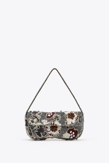 BEADED SHOULDER BAG - Multicoloured by Zara
