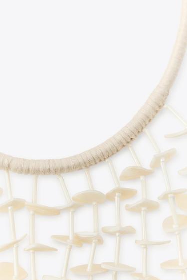 CORD AND SEASHELL NECKLACE - Ecru by Zara - Image 4