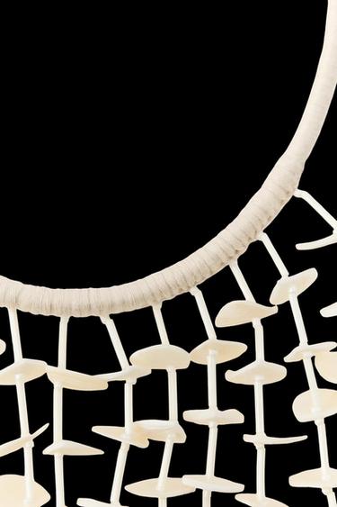 CORD AND SEASHELL NECKLACE - Ecru by Zara