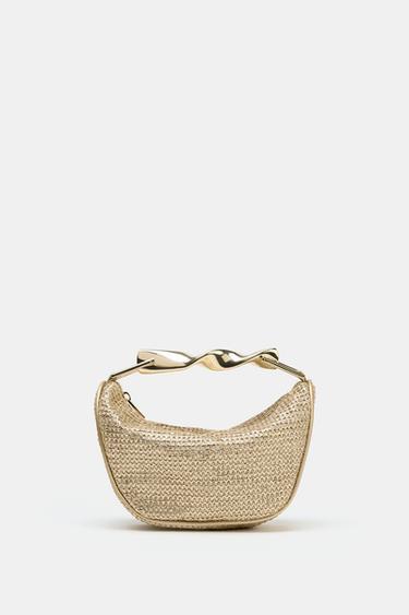 MINI BAG WITH METAL HANDLE - Golden by Zara