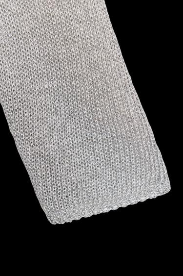 METALLIC KNIT JUMPER - Silver by Zara