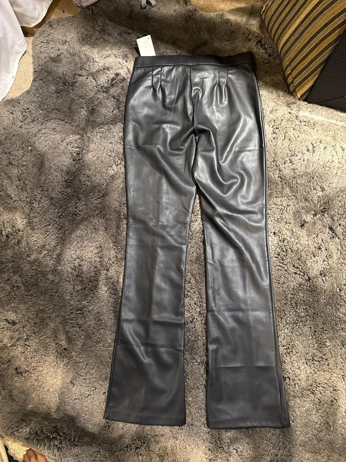 FAUX LEATHER HIGH-WAISTED LEGGINGS - Image 6