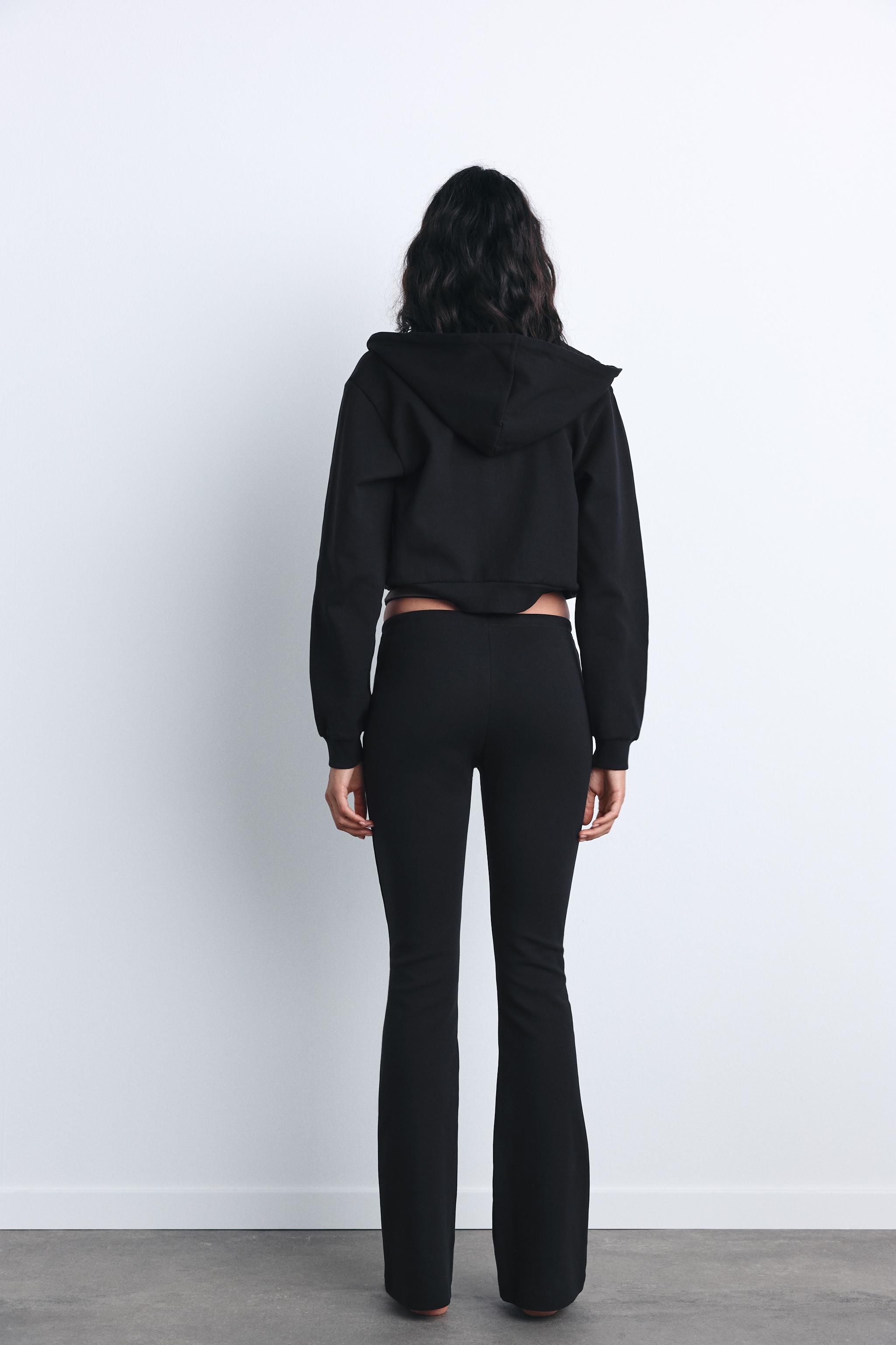 Pantalon fashion flare noir zara