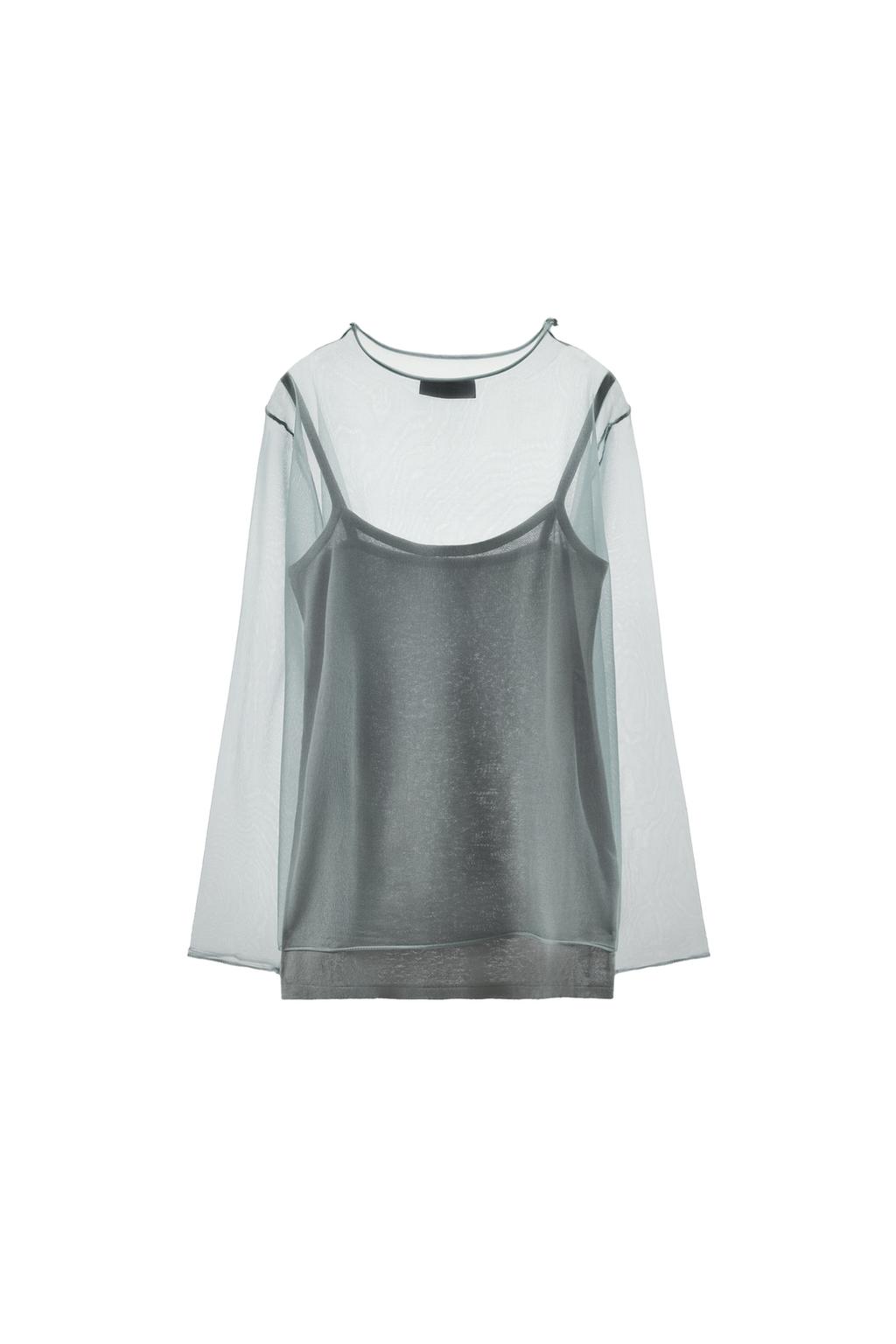 SEMI-SHEER KNIT TOP - image 3