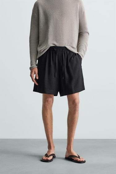 BERMUDA FLUIDA RELAXED FIT - Azul de Zara