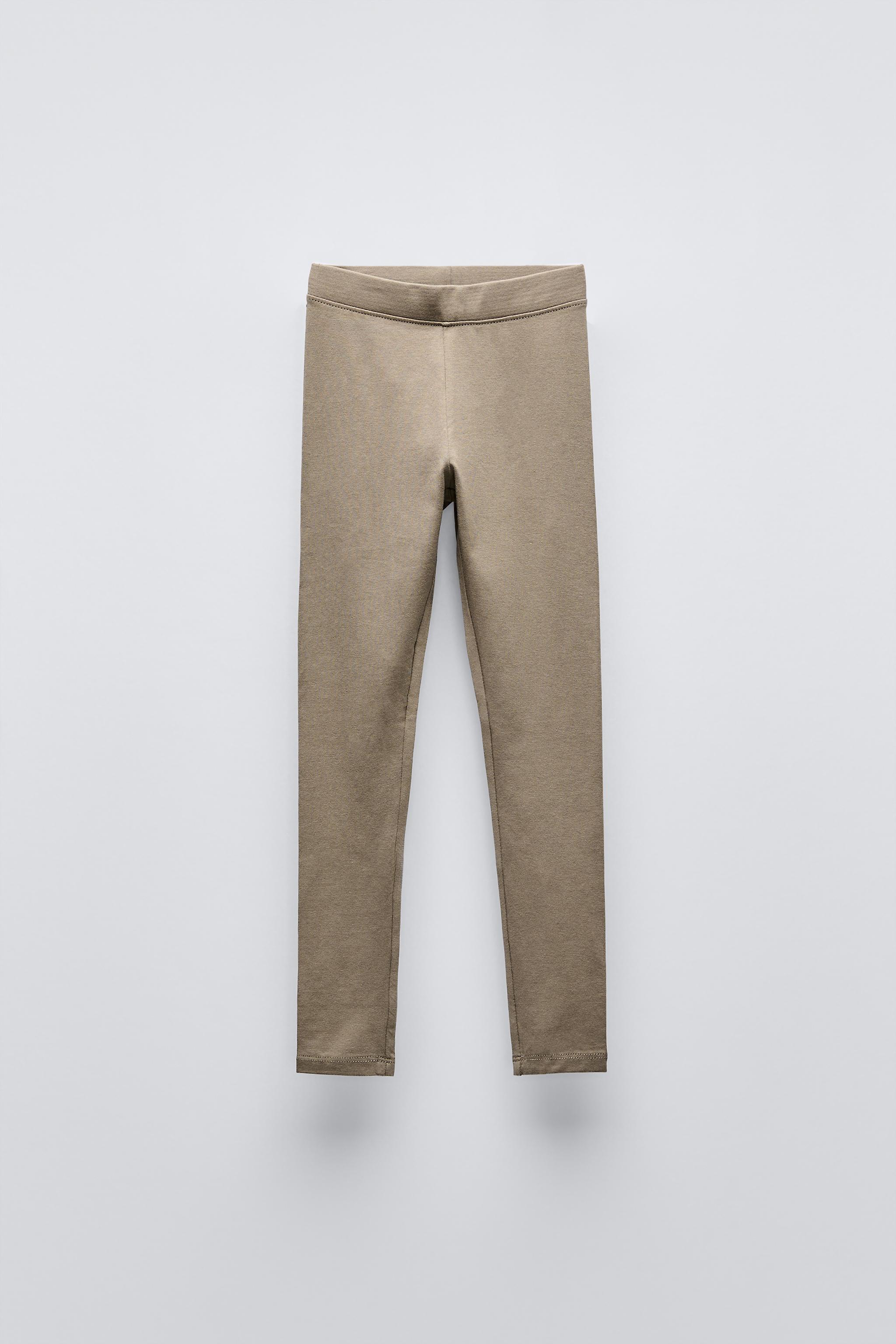 Beige leggings zara hotsell