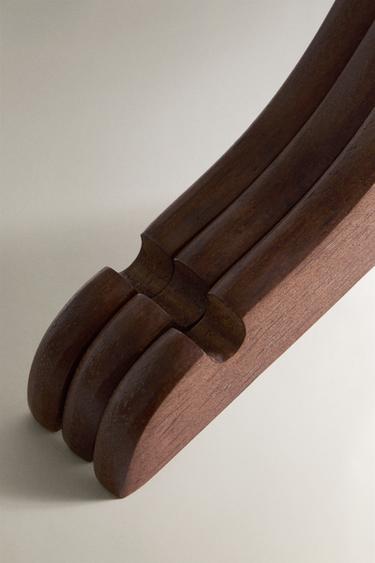 PACK OF KIDS' WOODEN HANGERS (PACK OF 3) - Dark brown by Zara - Image 2