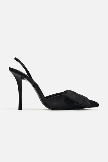 CHAUSSURES À TALONS AVEC LACET - Noir de Zara