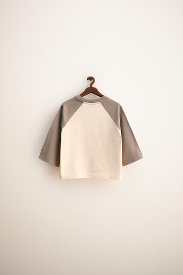 ZARA TIMELESS - RAGLAN SLEEVE T-SHIRT - Brown / Taupe by Zara - Image 1