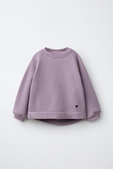 SUDADERA SPORTY BORDADO - malva-sucio de Zara