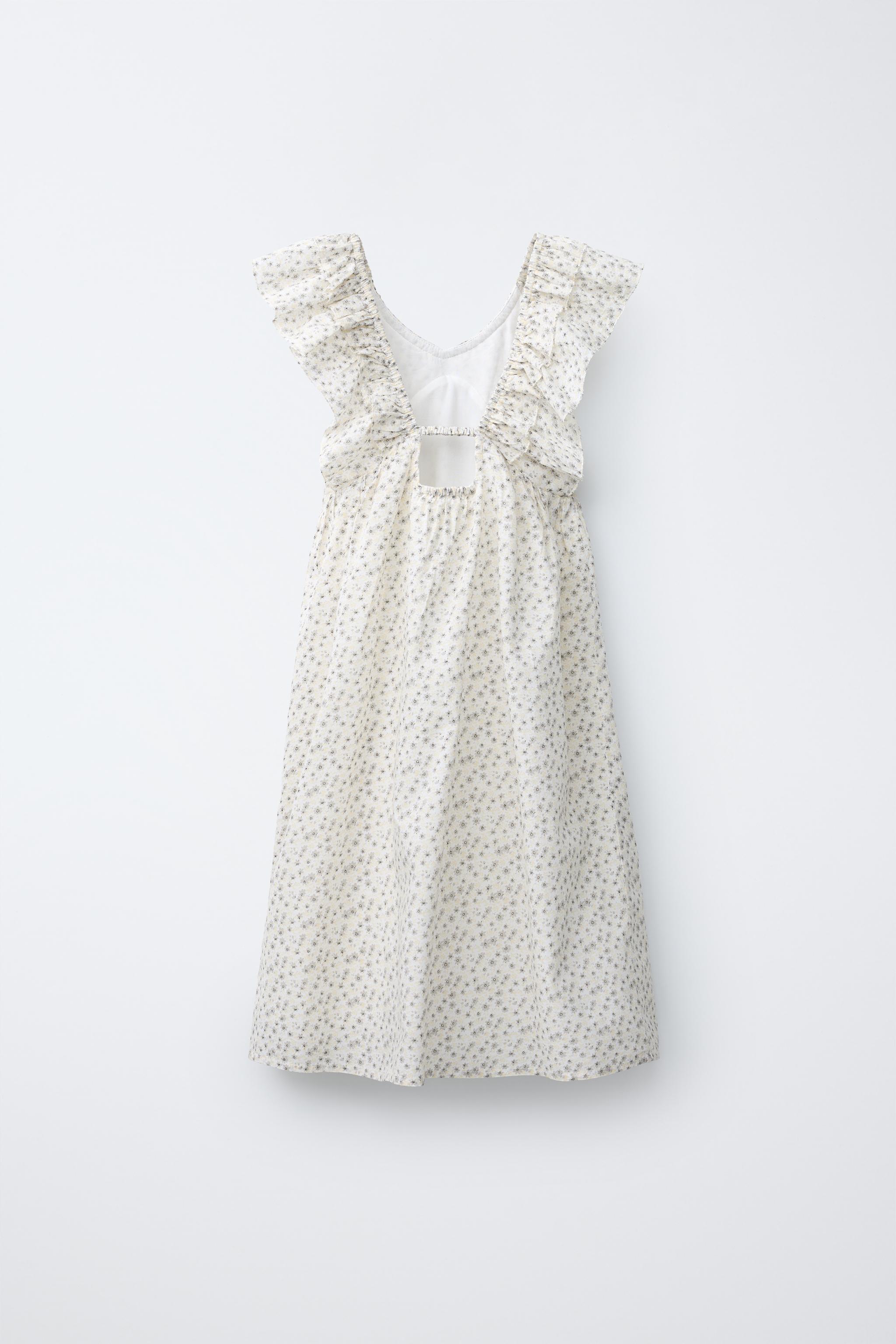 ROBE À IMPRIMÉ FLEURI ET VOLANTS