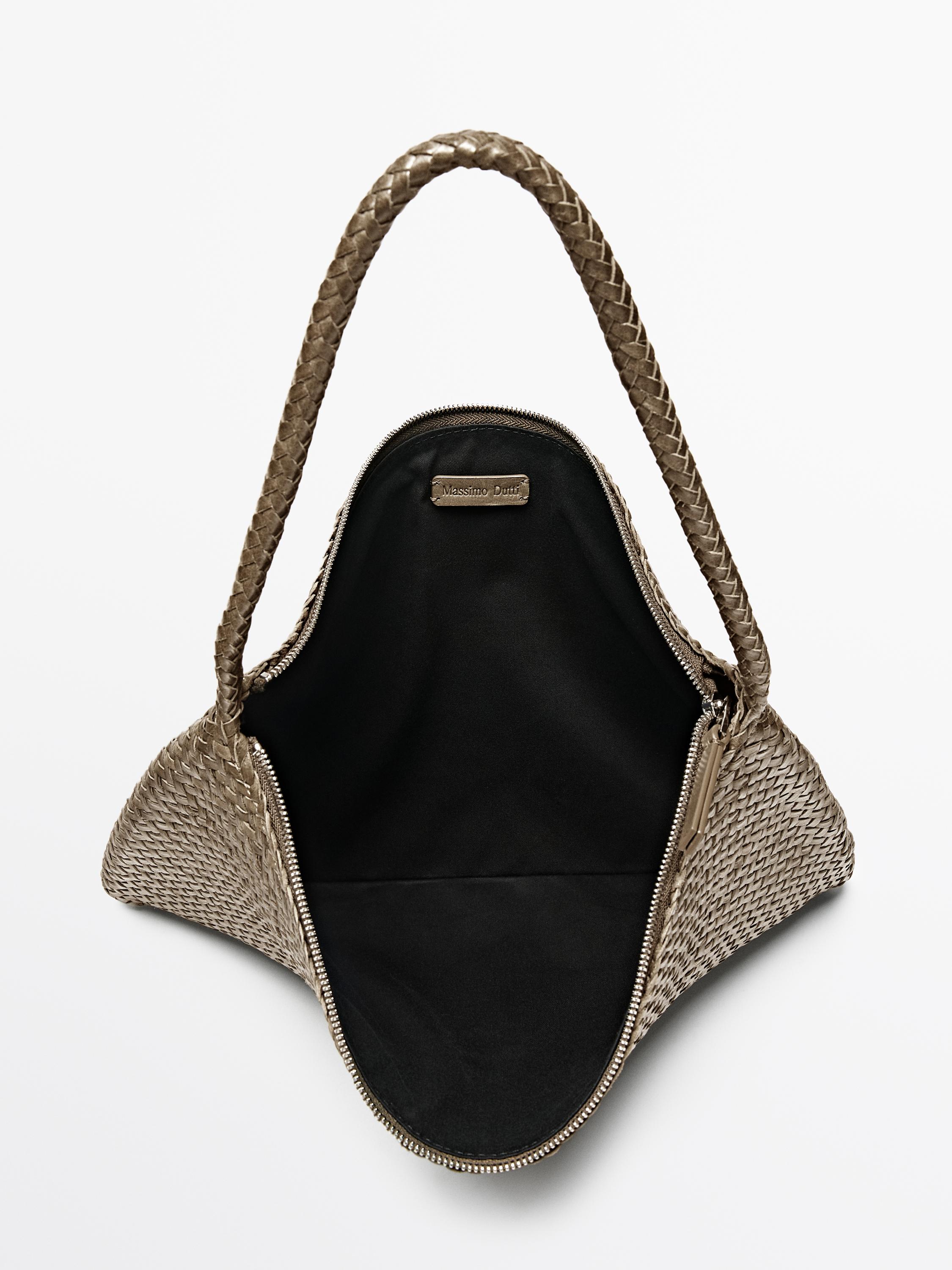 Sac à bandoulière en cuir tressé