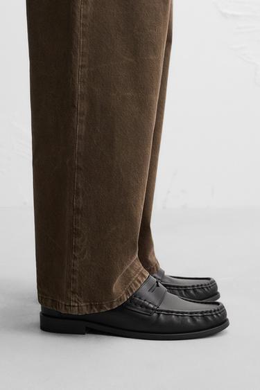 MOCASÍN PIEL ANTIFAZ - Negro de Zara - Imagen 0