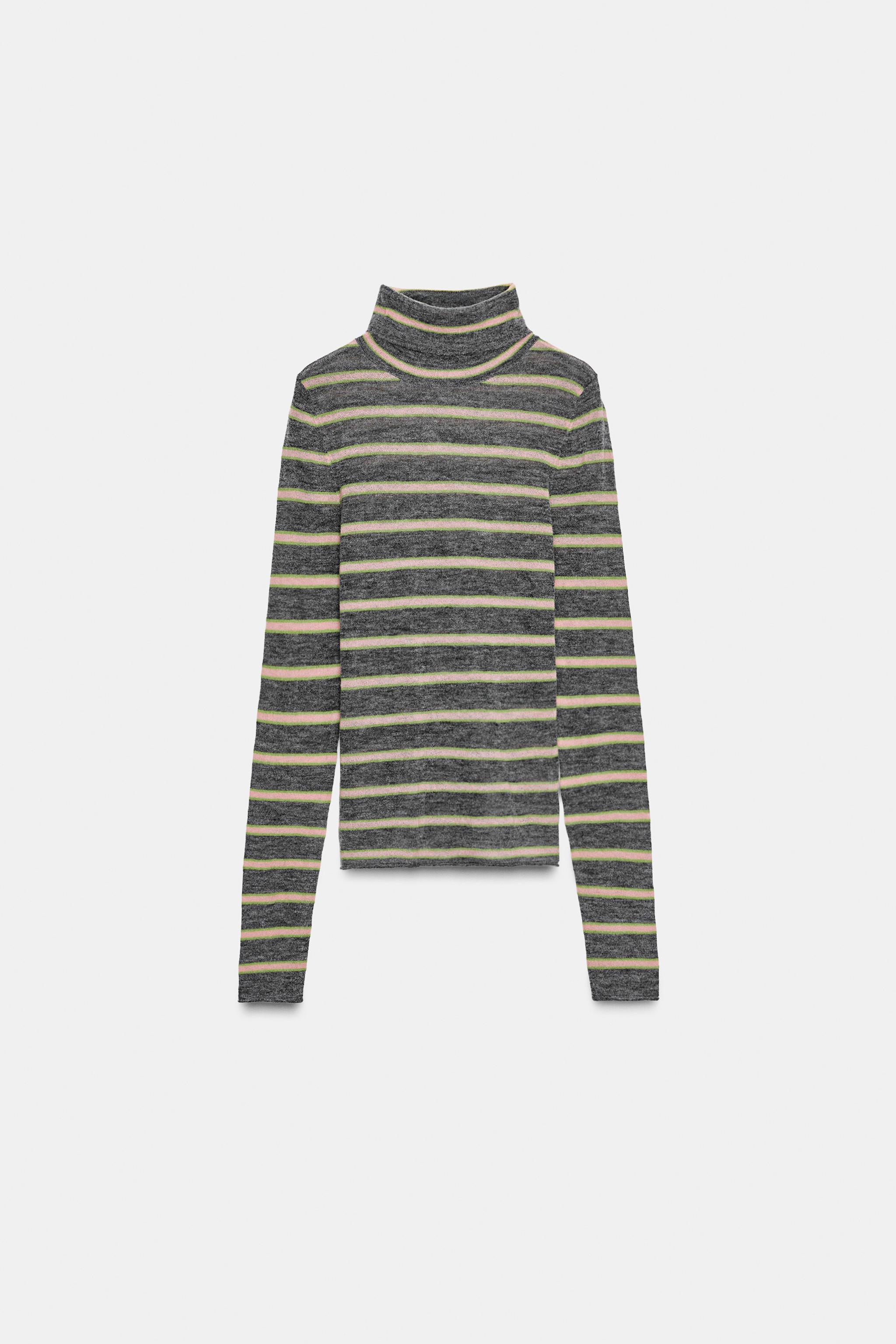 EXTRA-FINE STRIPED KNIT SWEATER