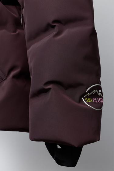 DOUDOUNE EN PLUME ET DUVET WATER RESISTANT ET COUPE-VENT SYSTÈME RECCO® COLLECTION SKI - Marron de Zara - Image 6