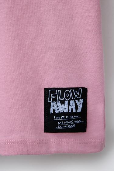 T-SHIRT TEXTE GRAFFITI - Rose de Zara - Image 3