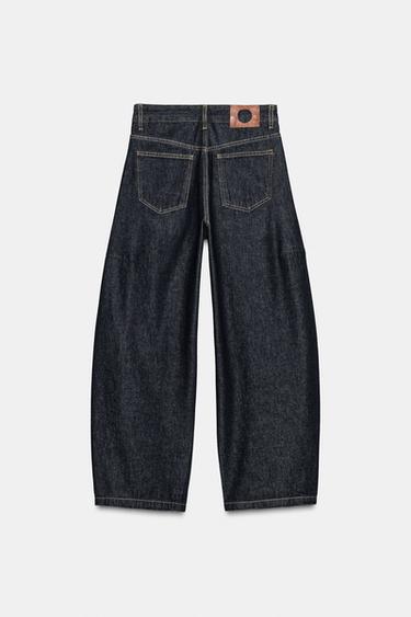 ZW COLLECTION ANKLE BALLOON MID-WAIST JEANS - Blue by Zara