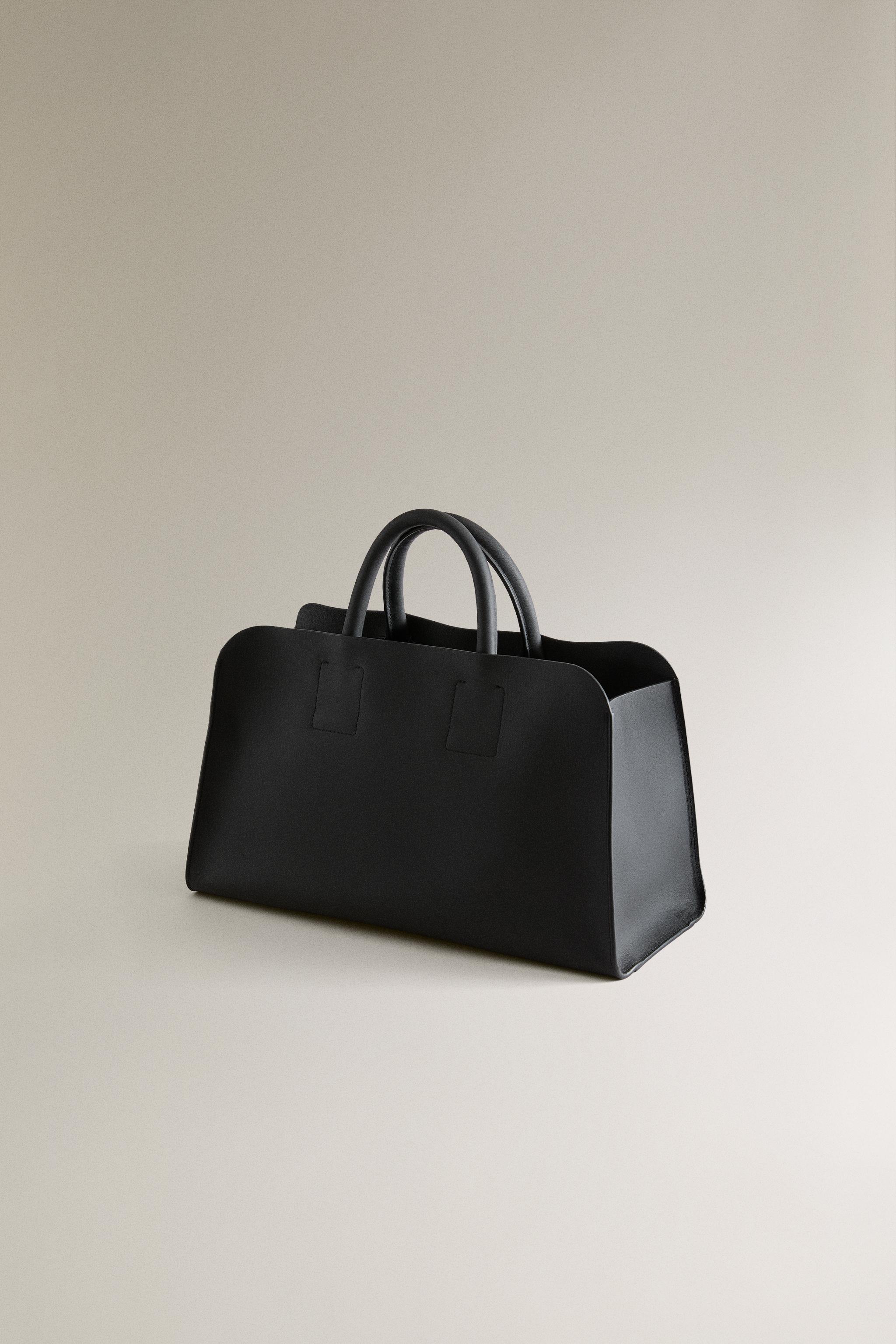 LEATHER MINI SHOPPER BAG - Black | ZARA Canada