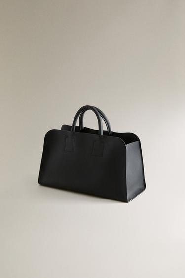 MINI SAC CABAS CUIR - Noir de Zara - Image 3