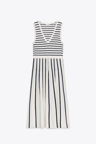 STRIPED CUT-OUT KNIT DRESS - striped by Zara - Image 3