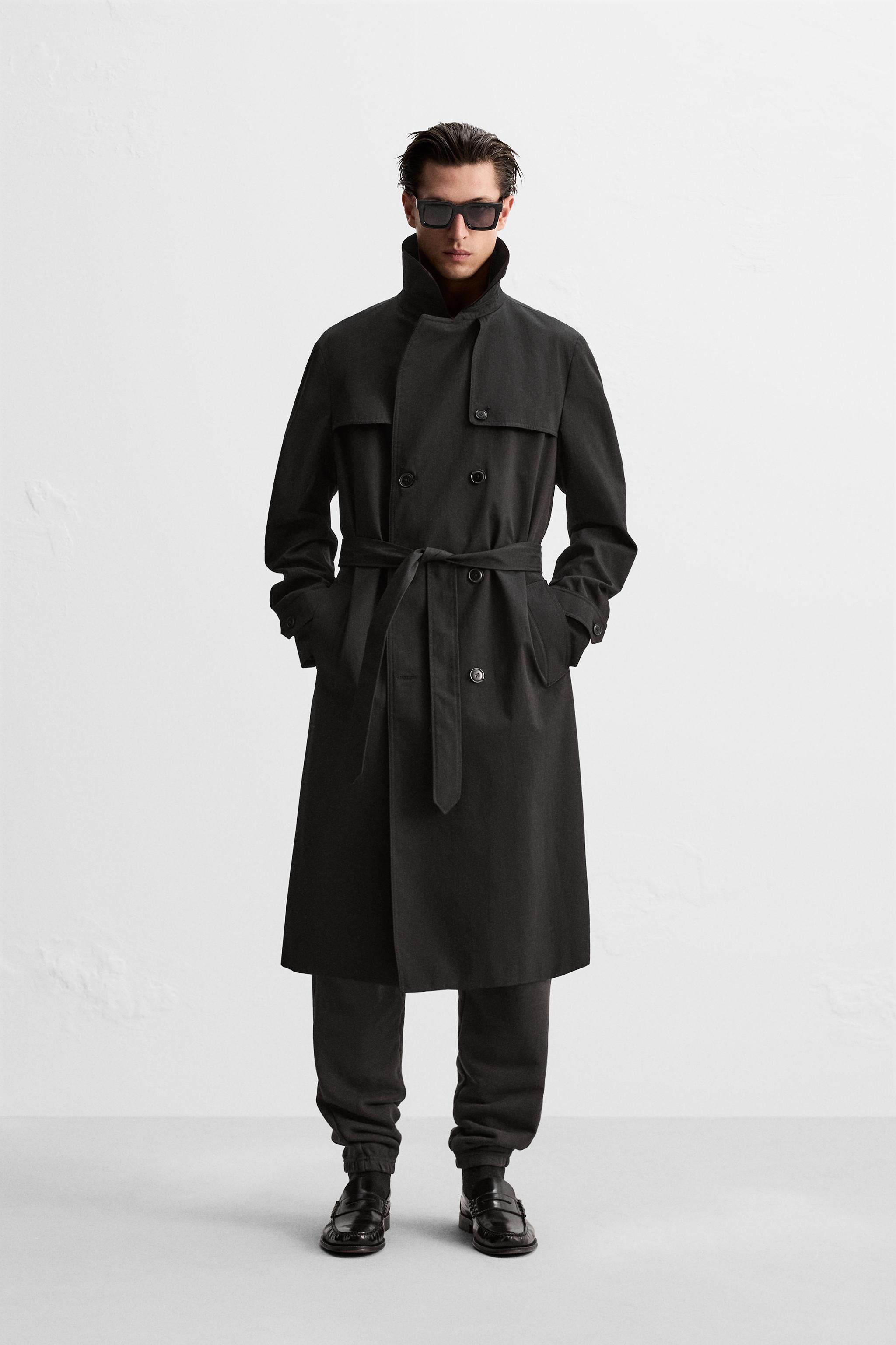 TECHNICAL TRENCH COAT Black ZARA UAE Dubai Sharjah Ajman UAQ Fujairah