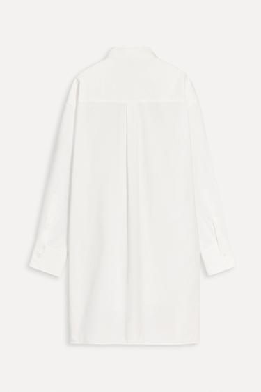 CHEMISE EN POPELINE EXTRA LONGUE 50E ANNIVERSAIRE - Blanc de Zara - Image 2